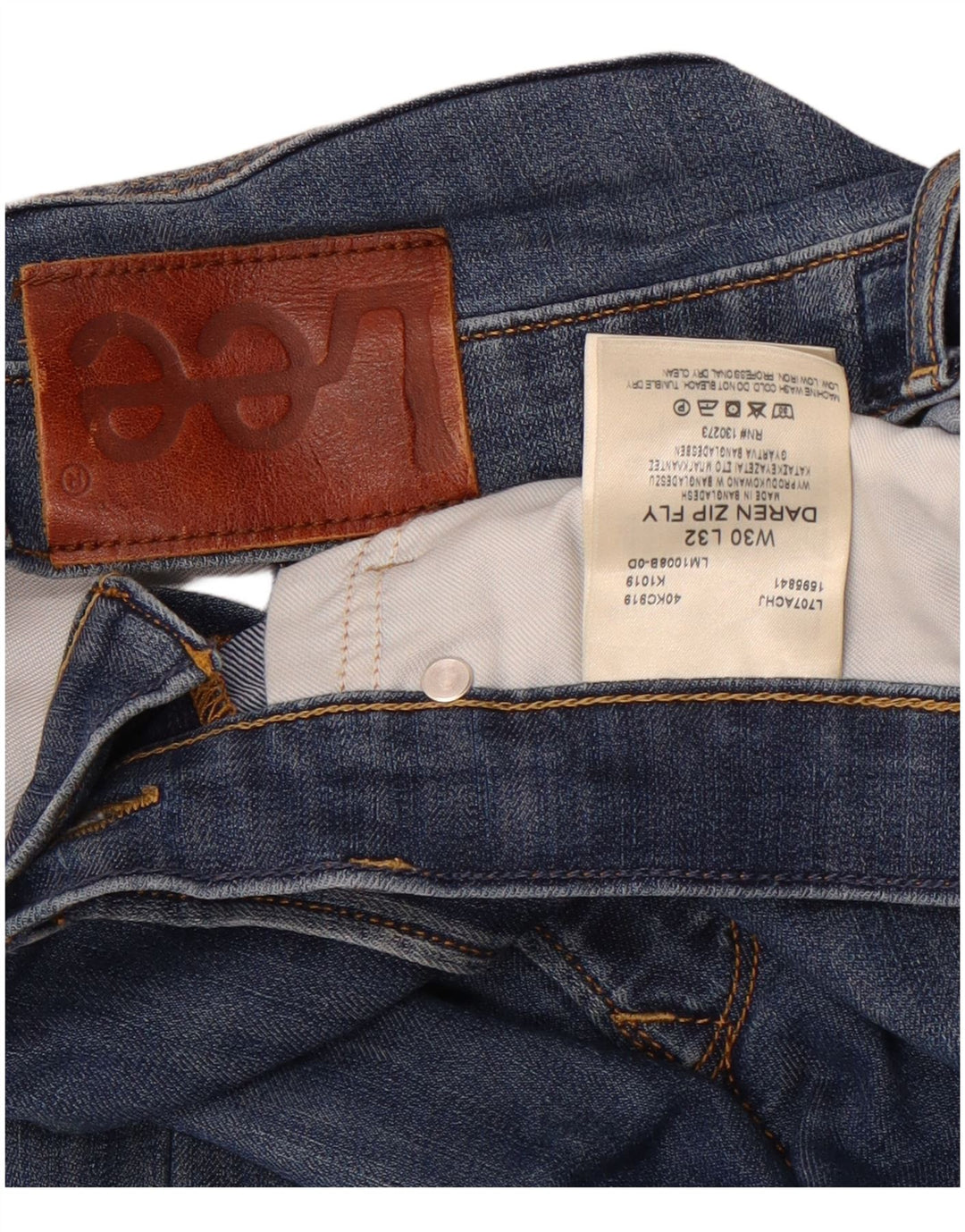 Мужские узкие джинсы Daren Daren на молнии W30 L32, синий хлопок