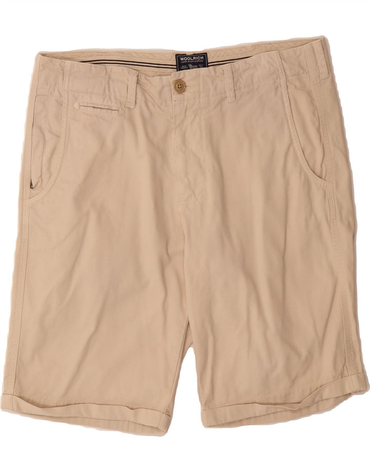 WOOLRICH Mens Bermuda Shorts W32 Medium Beige Cotton Vintage Woolrich and Second-Hand Woolrich from Messina Hembry 