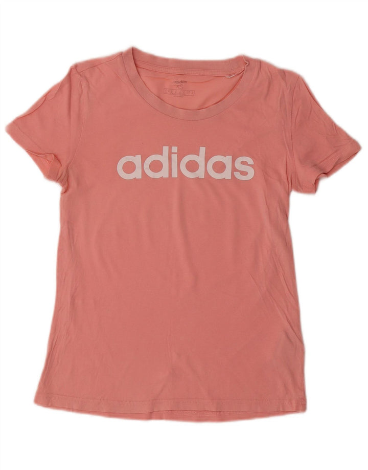 Женская футболка с рисунком ADIDAS Top UK 4/6 XS, розовый хлопок