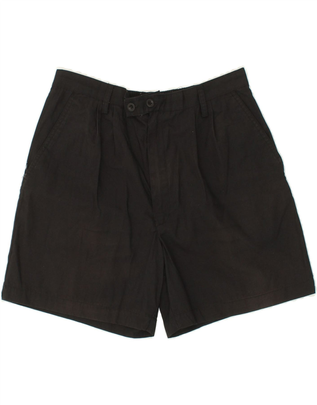 VINTAGE Womens Pegged Chino Shorts Medium W32  Black Cotton Vintage Vintage and Second-Hand Vintage from Messina Hembry 