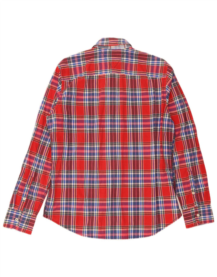 Tommy Hilfiger Мужская рубашка XL в красную клетку из хлопка