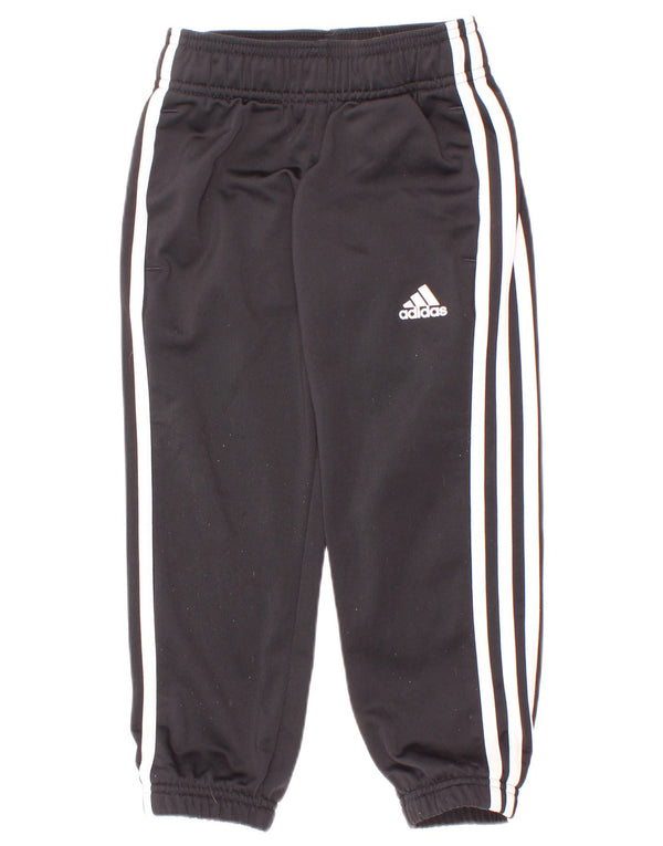 Спортивный костюм Adidas для мальчиков, брюки для бега, 3-4 года, черный полиэстер