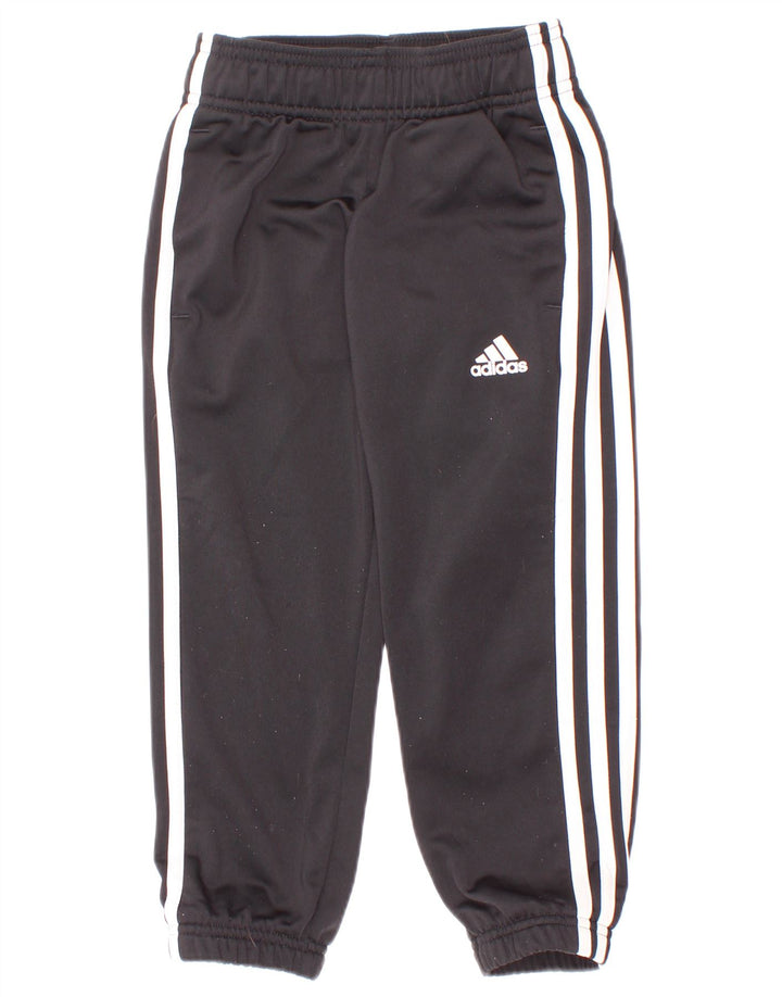 Спортивный костюм Adidas для мальчиков, брюки для бега, 3-4 года, черный полиэстер