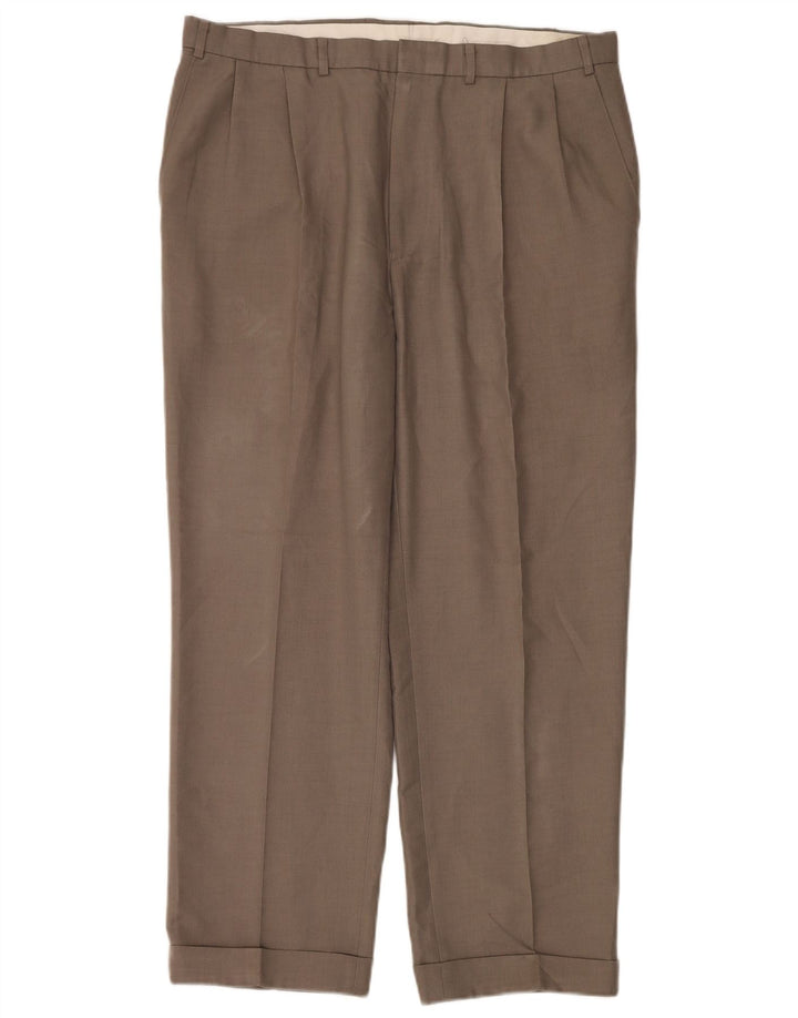 Мужские повседневные брюки Marks & Spencer St. Michael с привязкой W38 L29 коричневые