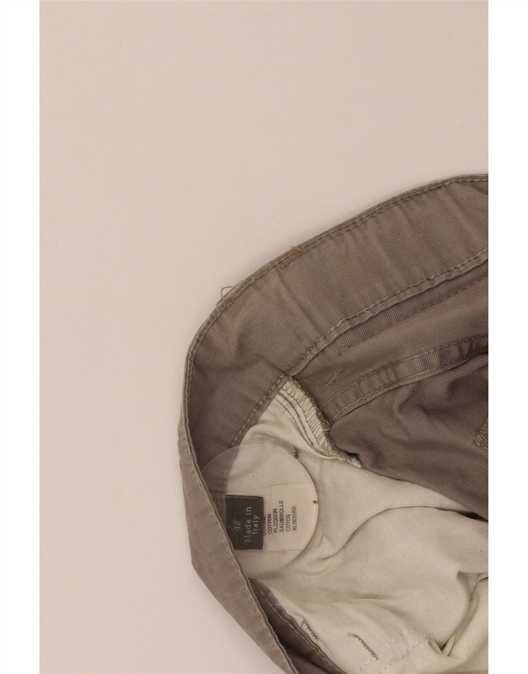 ERMENEGILDO ZEGNA Мужские прямые повседневные брюки W42 L30 Серые хлопковые