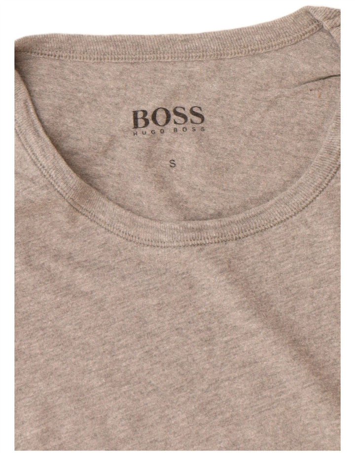 Мужская футболка Hugo Boss, маленький серый хлопок