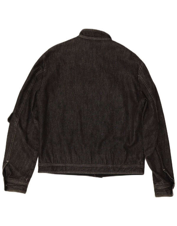 FERRE Mens Denim Jacket UK 40 Large Black