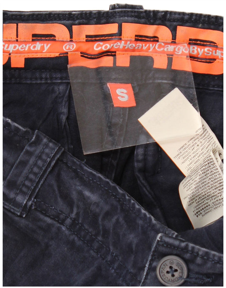 SUPERDRY Мужские шорты-карго, маленькие W29, темно-синие, хлопок