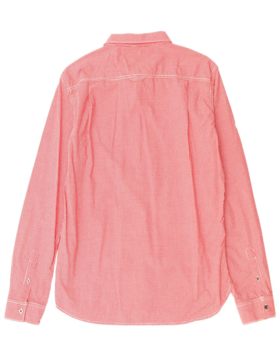 SUPERDRY Мужская рубашка большого размера из хлопка в мелкую клетку красного цвета