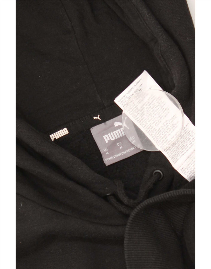 Мужской джемпер с капюшоном Puma, черный, хлопковый, среднего размера