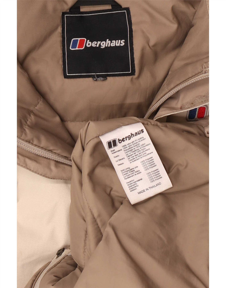 Berghaus Женская куртка-ветровка оверсайз UK 14, средний бежевый цветной блок