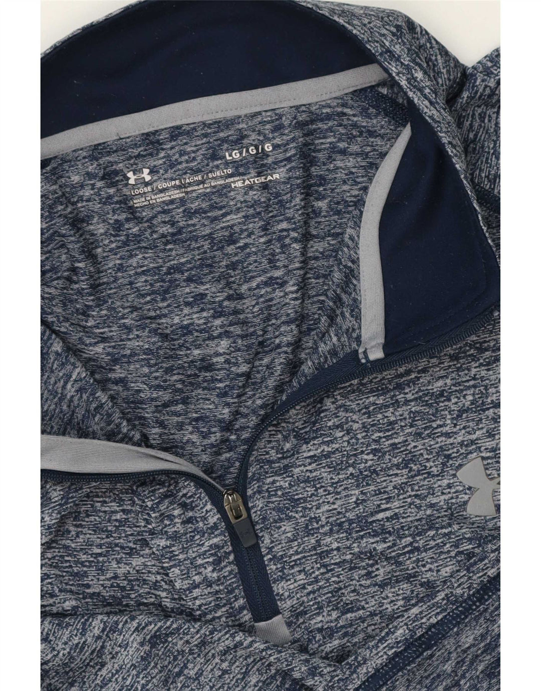 Мужской пуловер спортивный костюм Under Armour Heat Gear, большой синий в крапинку