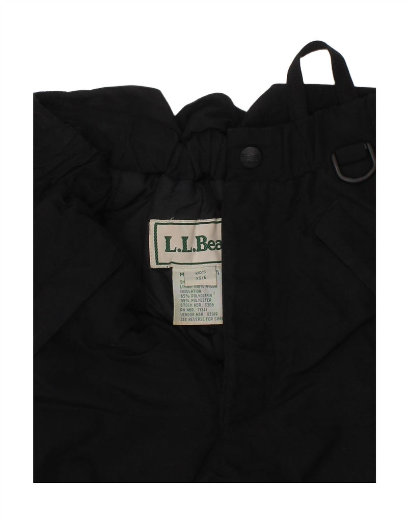L.L.BEAN Boys Ski Trousers 5-6 Years XS W24 L18 Black Nylon Vintage L.L.Bean and Second-Hand L.L.Bean from Messina Hembry 