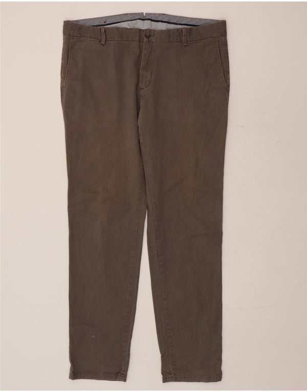 TOMMY HILFIGER Мужские узкие брюки-чинос IT 54 2XL W38 L32 Серый хлопок