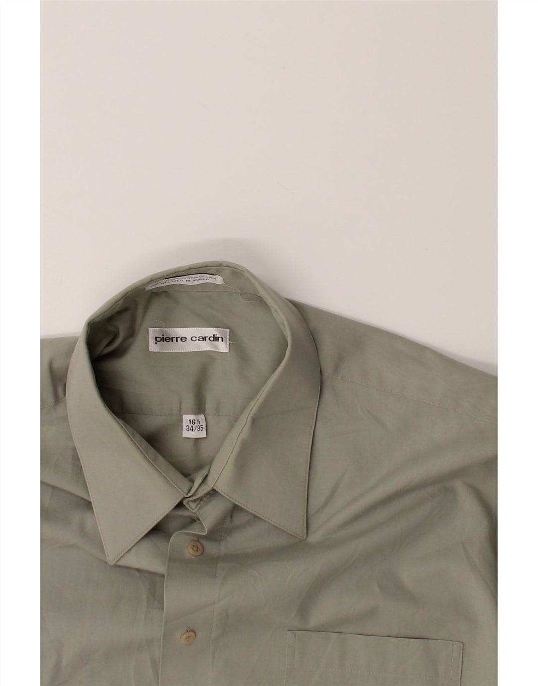 PIERRE CARDIN Mens Shirt Size 16 1/2 Large Grey Cotton Vintage Pierre Cardin and Second-Hand Pierre Cardin from Messina Hembry 