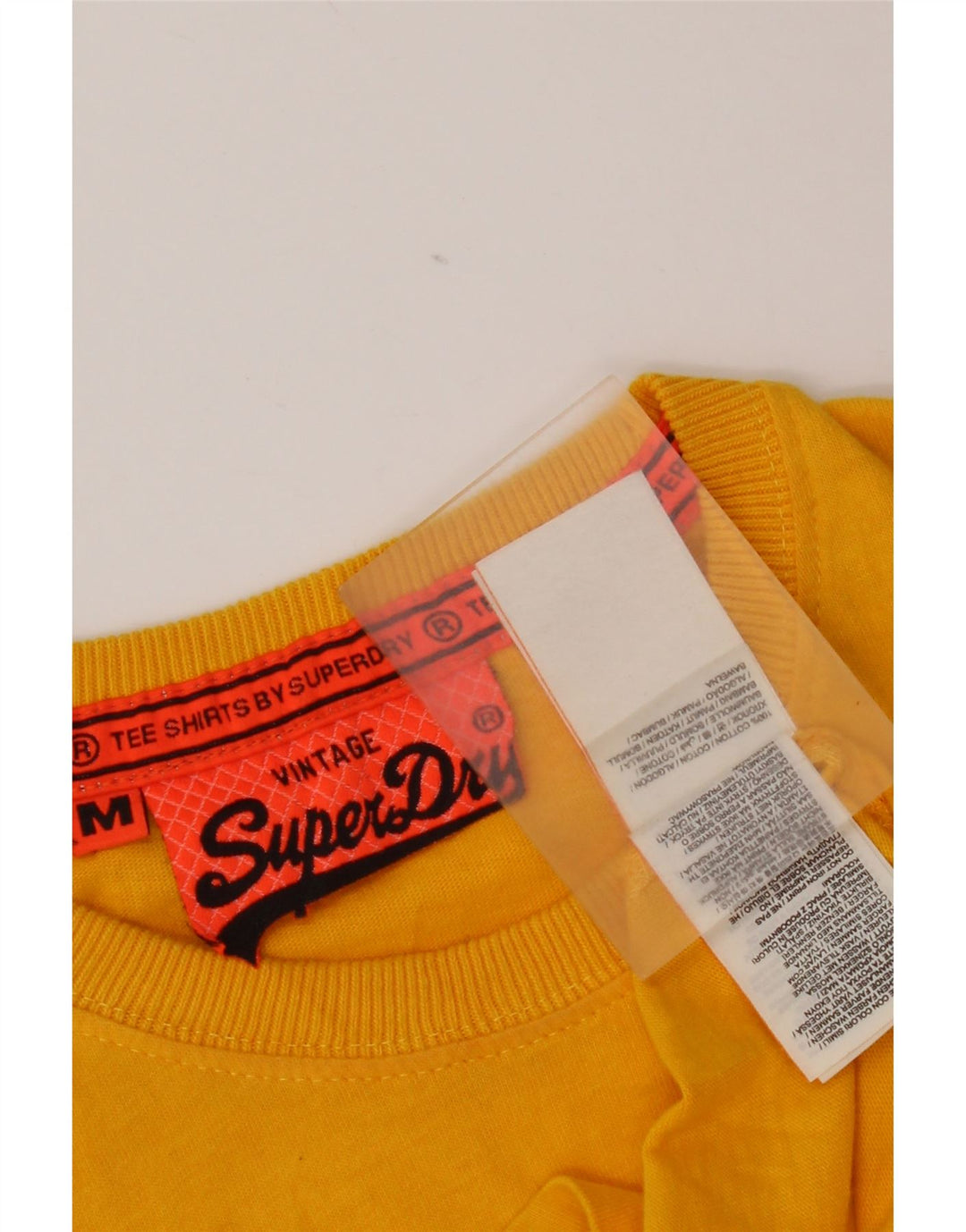Superdry Мужская футболка с рисунком Верх из хлопка среднего желтого цвета