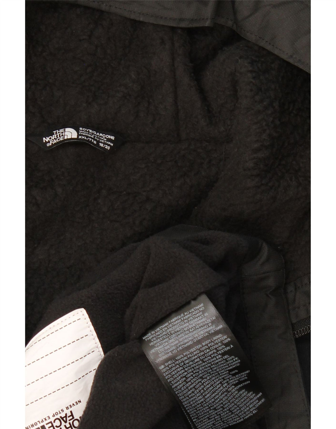 THE NORTH FACE Ветровка для мальчиков с капюшоном 15-16 лет, 2XL, черная