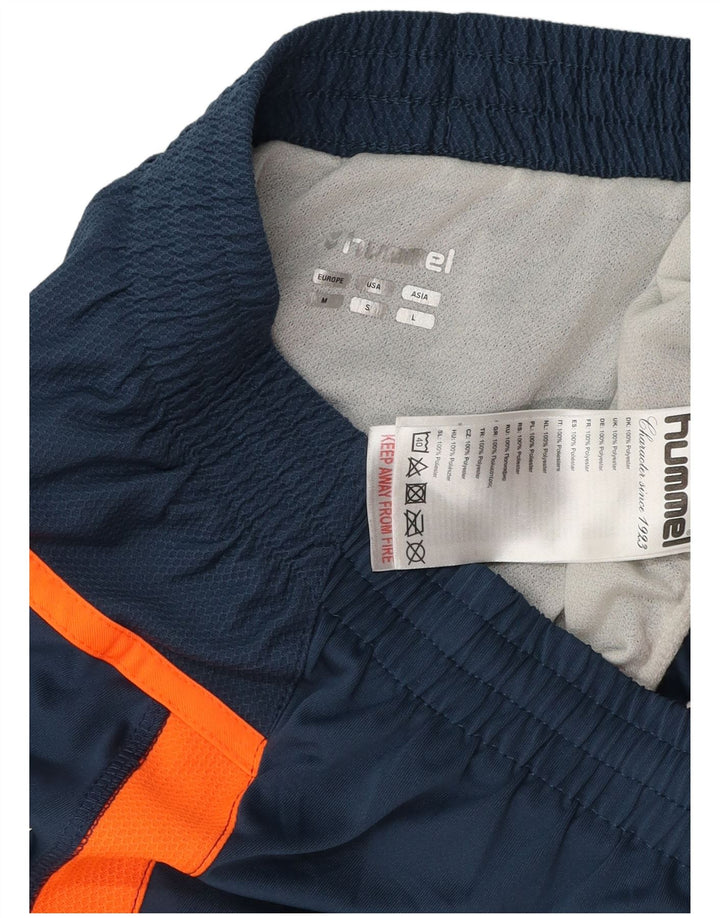 Мужские спортивные шорты Hummel с рисунком, средние темно-синие, полиэстер с цветными блоками