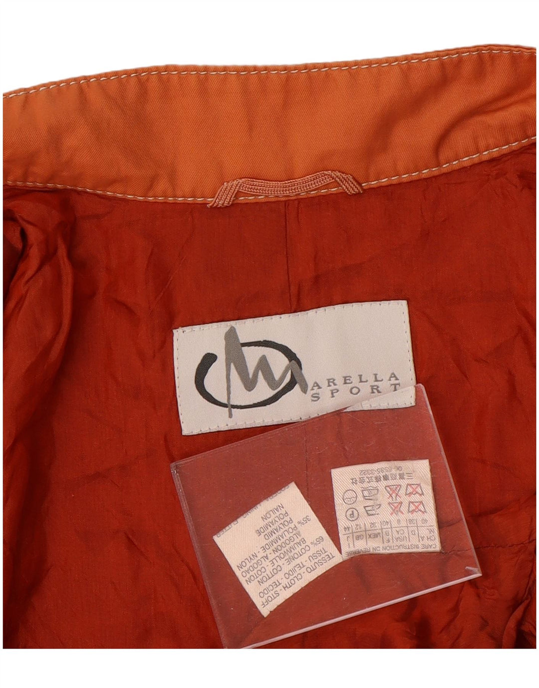 Женский бомбер Marella UK 12, хлопковый средний оранжевый