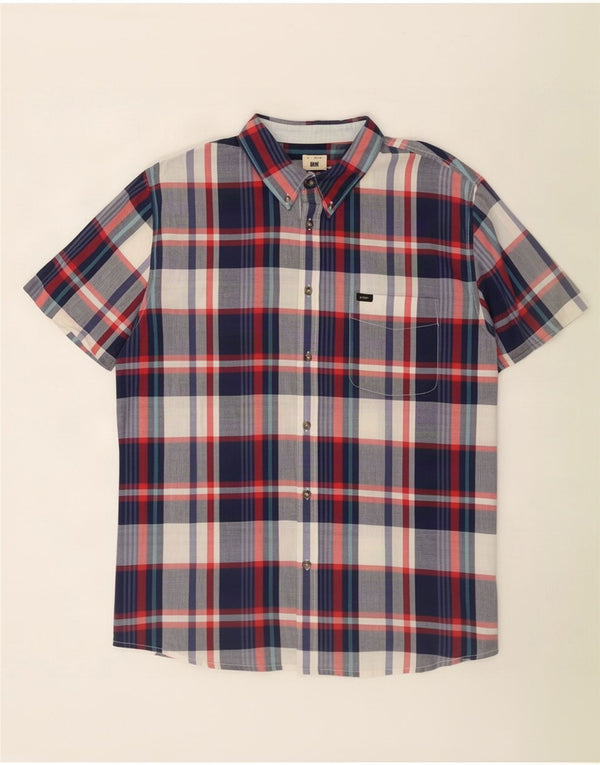 Lee Mens Short Sleeve Regular Fit Shirt 2XL Multicoloured Check