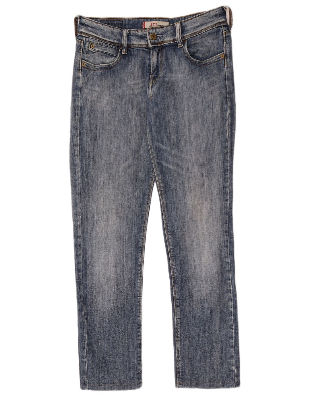 Женские узкие джинсы Levi's 571 W31 L28 синие, хлопок