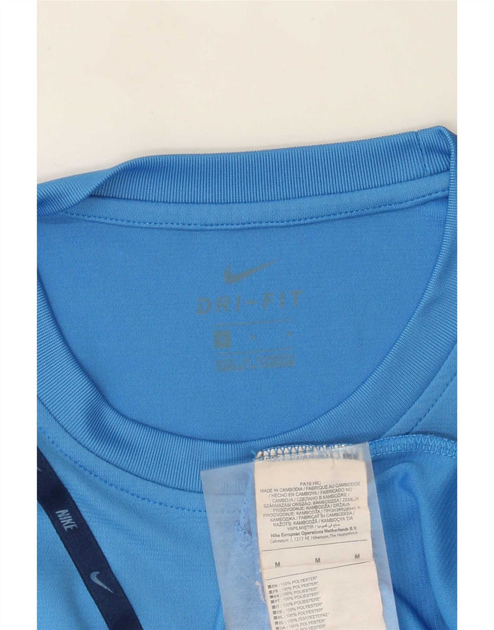 Мужская футболка Nike Dri Fit с графикой, верх, средний синий полиэстер