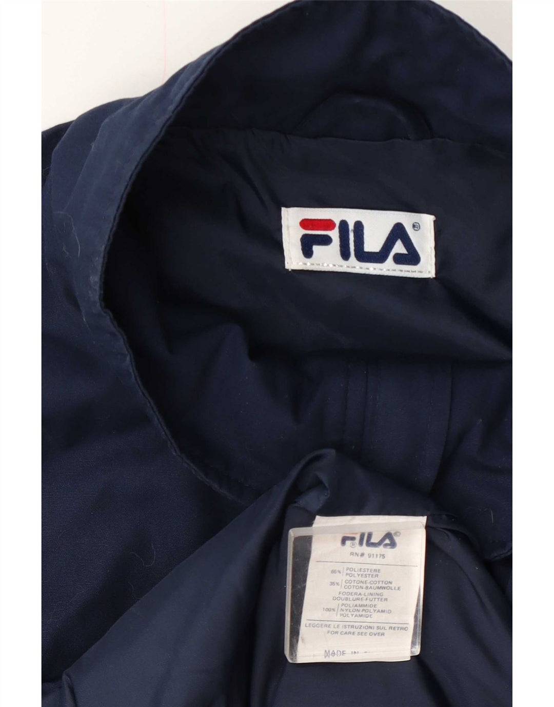 Мужская ветровка Fila UK 40, большая темно-синяя полиэстер
