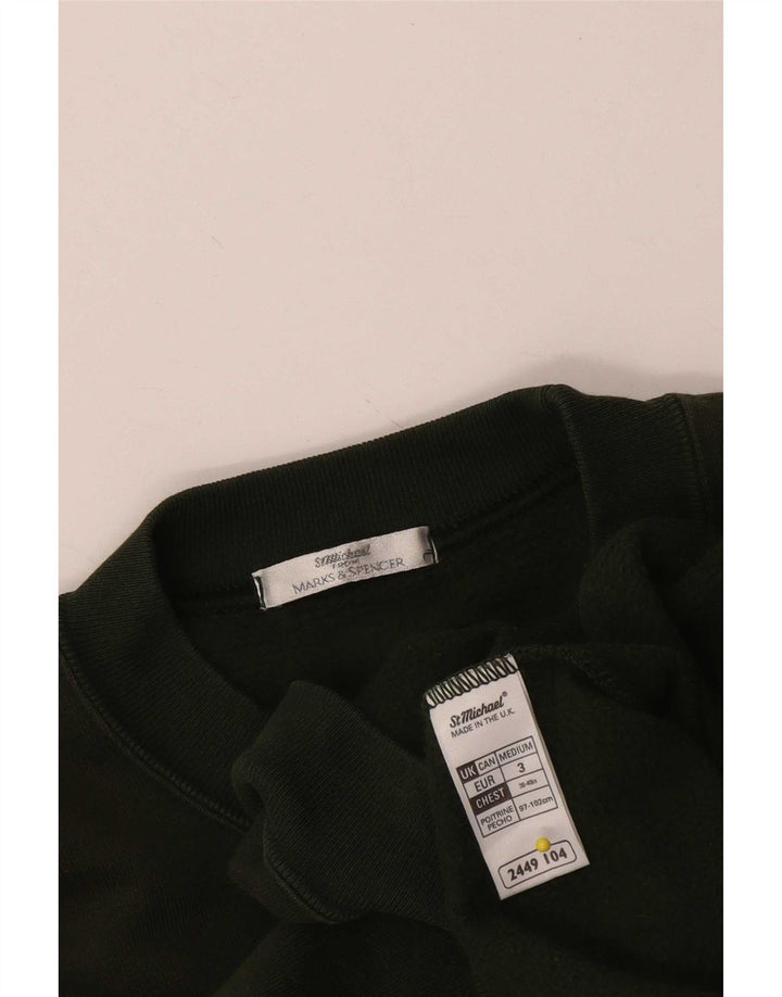 Мужской свитшот Marks & Spencer, хлопковый джемпер среднего цвета хаки