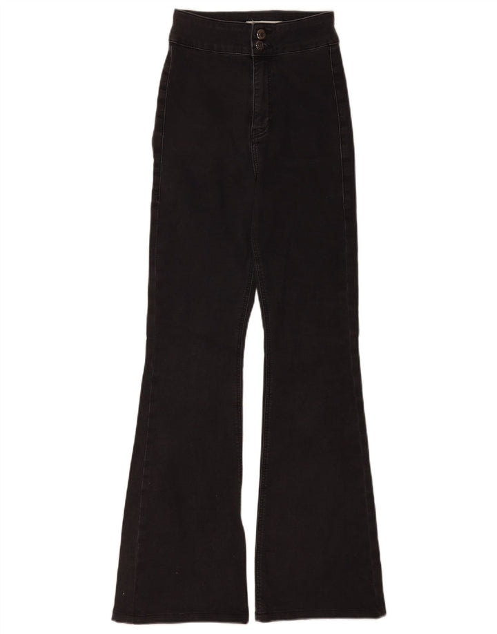 Женские расклешенные джинсы Topshop с тремя полосками W26 L29, черный хлопок