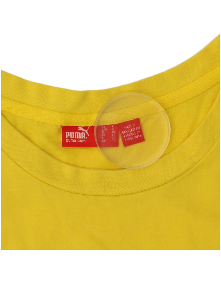 Женская футболка с рисунком Puma Top UK 14, средний желтый