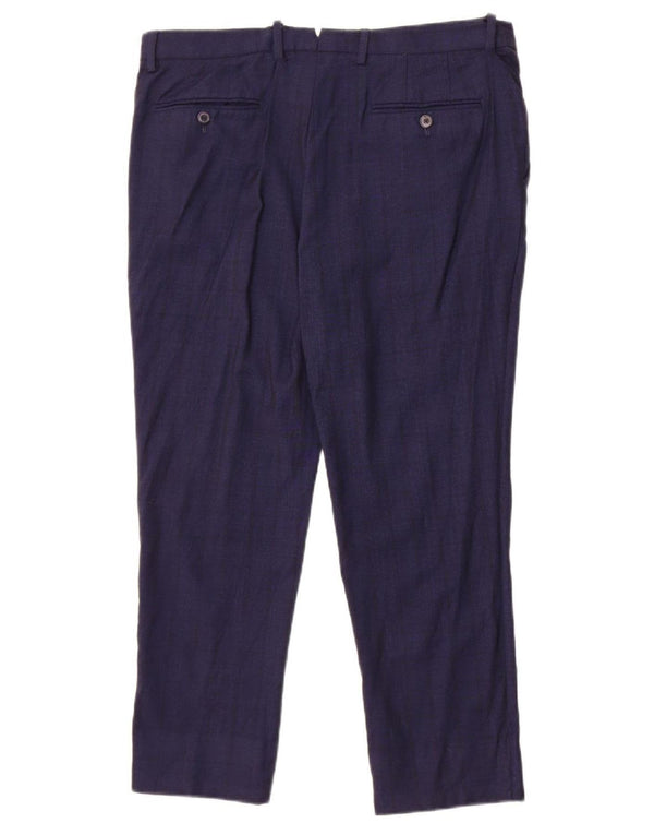 Мужские укороченные брюки Massimo Dutti EU 44, большие W34 L25, темно-синие в клетку