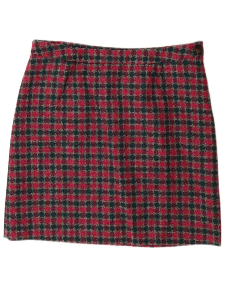 LAURA ASHLEY Женская мини-юбка UK 16, большая W36, разноцветная пятнистая шерсть