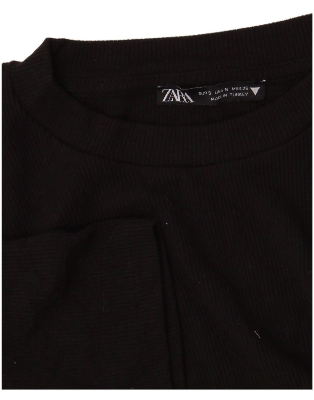 Женская укороченная блузка Zara UK 8, маленькая черная