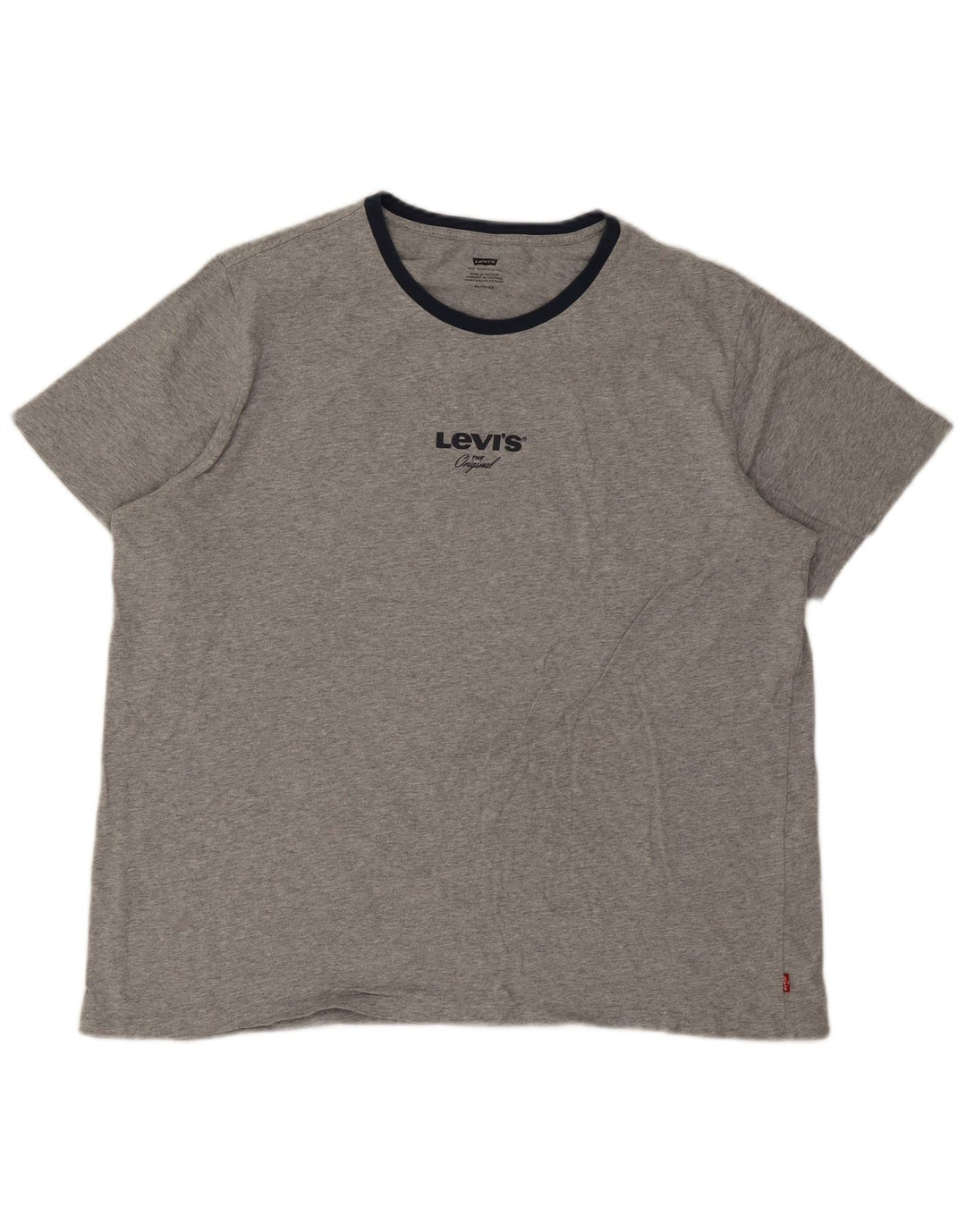 Мужская футболка с рисунком Levi's, топ XL, серый хлопок
