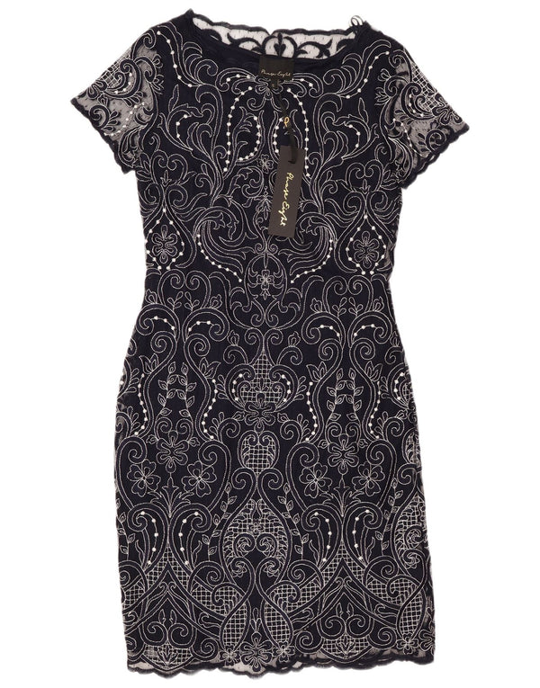 Женское платье-футляр с короткими рукавами PHASE EIGHT, UK 10, маленькое темно-синее с цветочным принтом