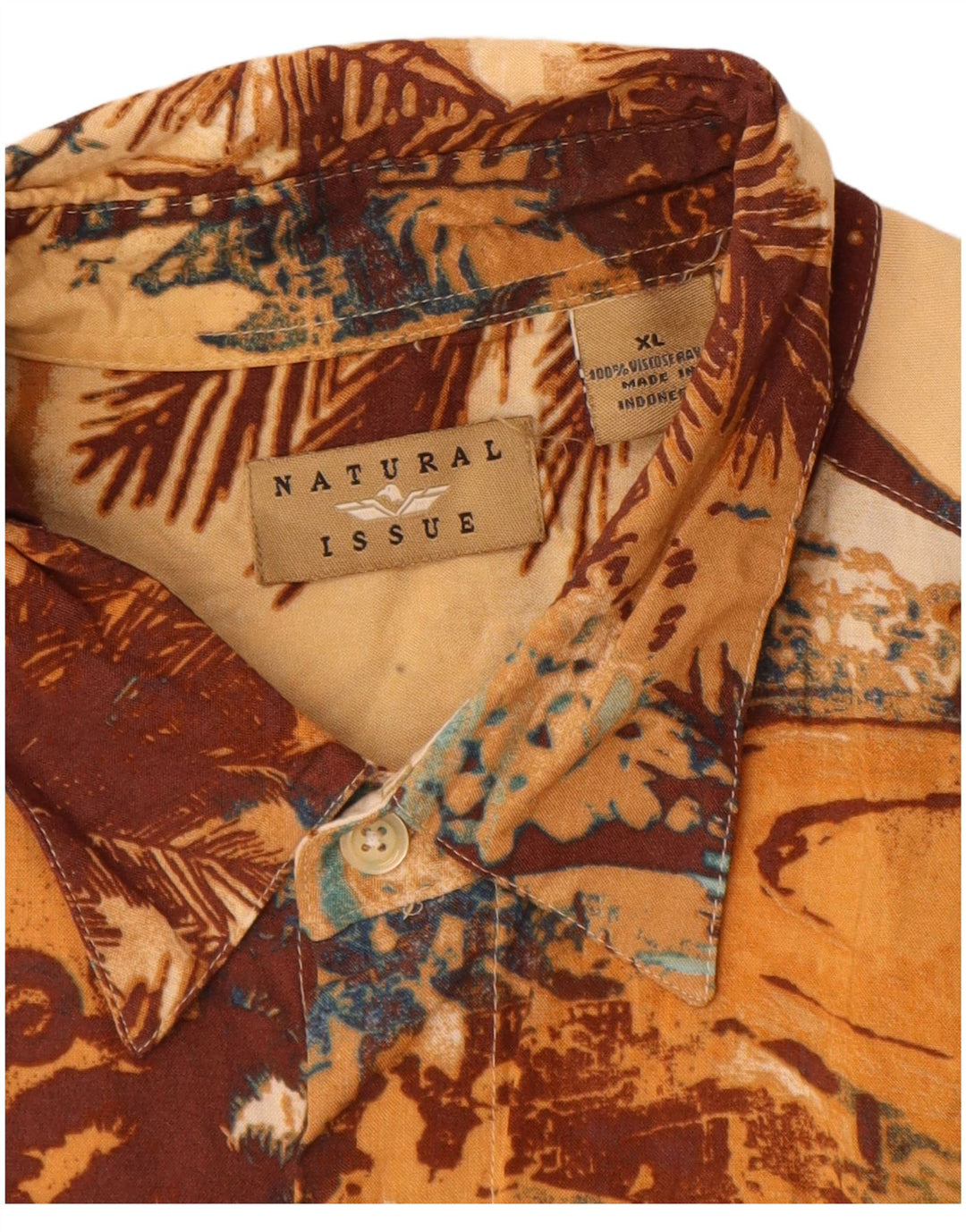 Мужская рубашка с коротким рукавом Natural Issue с рисунком, XL, разноцветная, гавайская