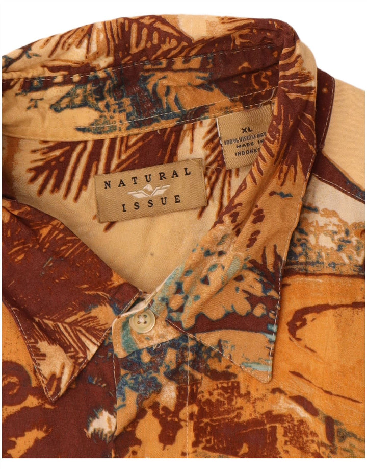 Мужская рубашка с коротким рукавом Natural Issue с рисунком, XL, разноцветная, гавайская