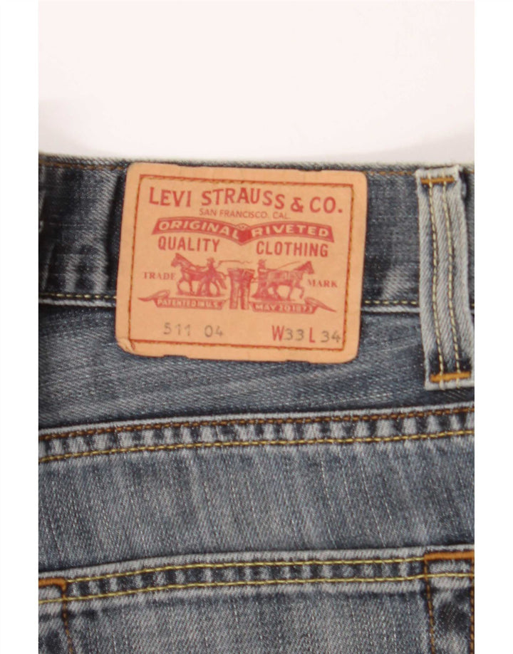 Levi's Мужские узкие джинсы 511 W33 L34 Синие