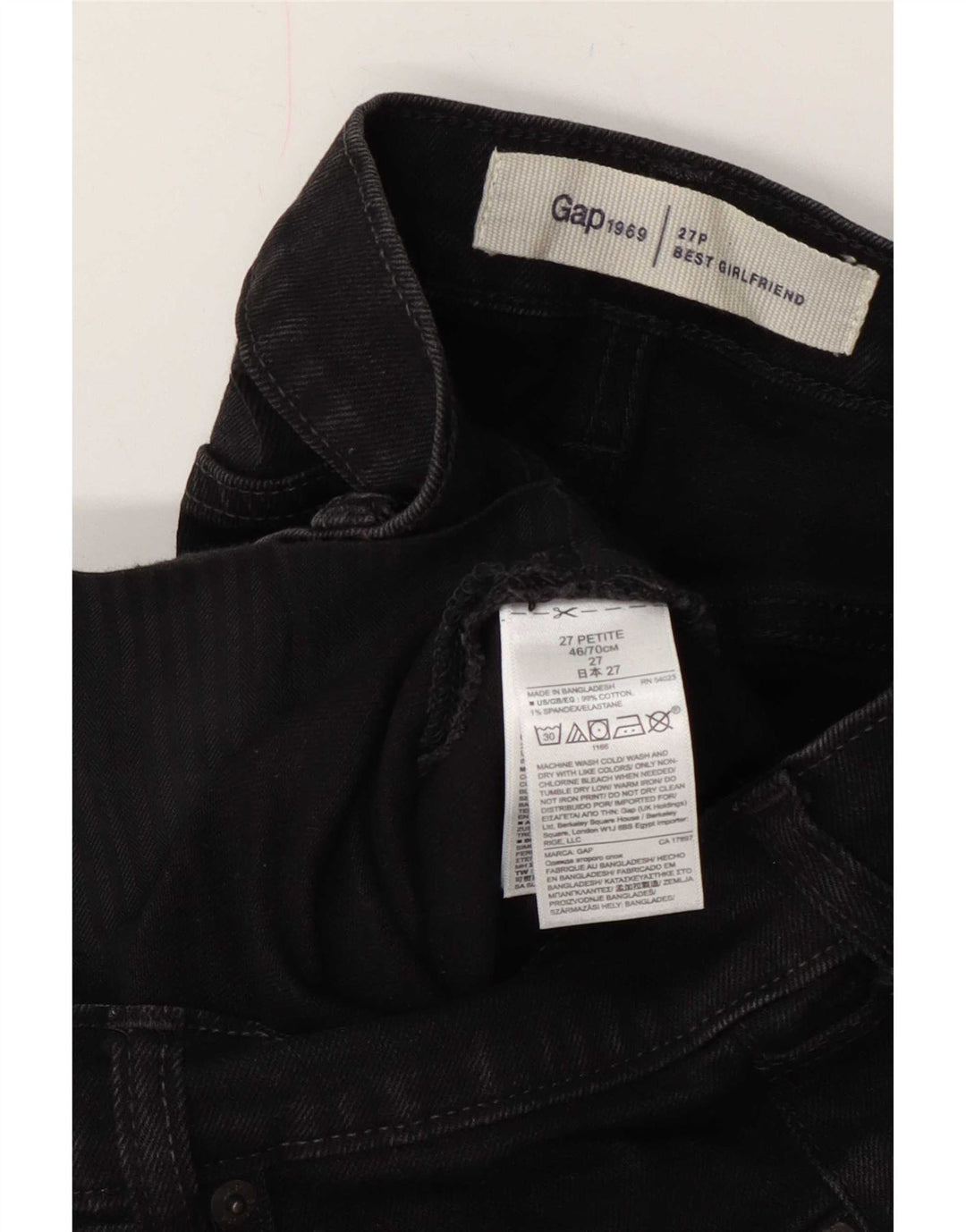 Женские укороченные джинсы Gap Girlfriend W27 L23, черный хлопок
