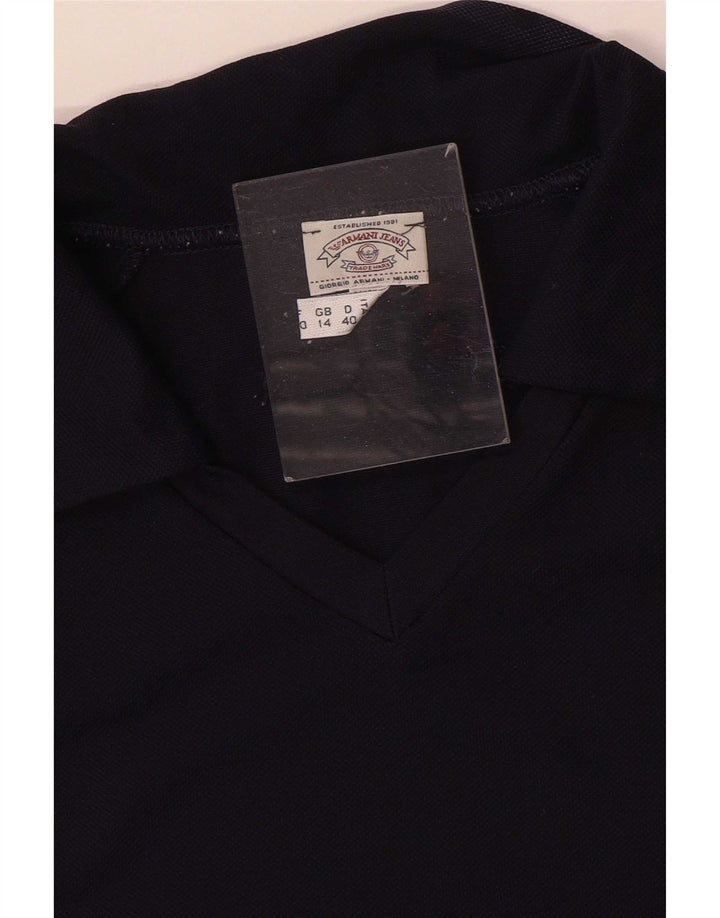 Женская рубашка поло Armani Jeans UK 14 Medium Navy Blue