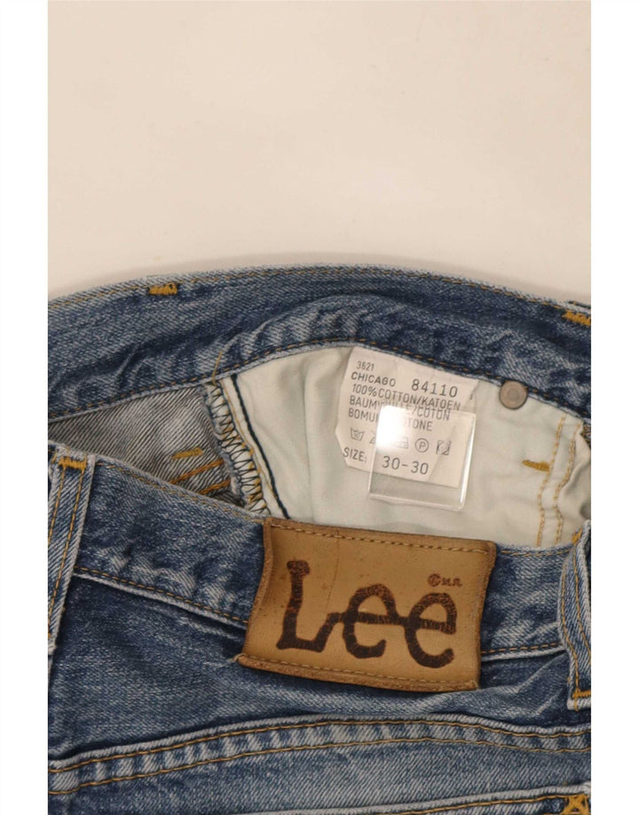 Мужские джинсовые шорты Lee Chicago с потертостями W30, средний синий хлопок