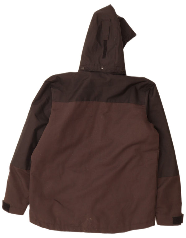 Мужская ветровка с рисунком Helly Hansen UK 40, большая коричневая с цветными блоками