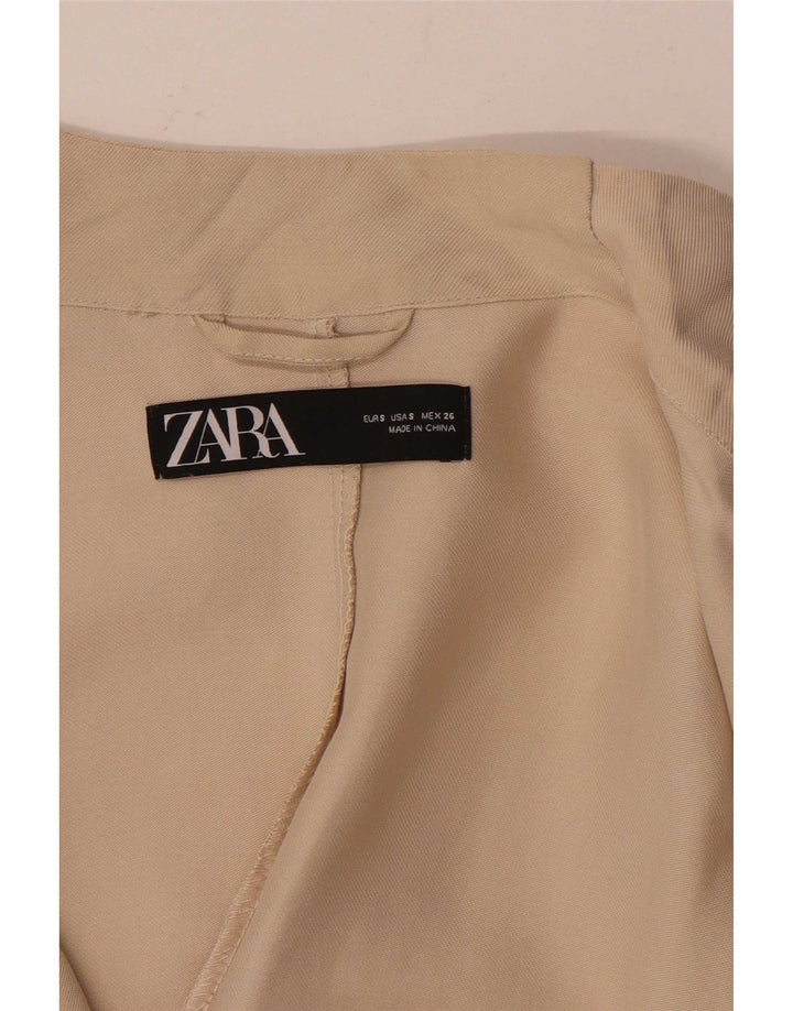 Женский бомбер оверсайз Zara UK 10, маленький бежевый