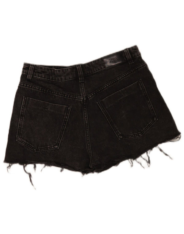Женские джинсовые шорты Zara EU 40 Medium W30, черный хлопок