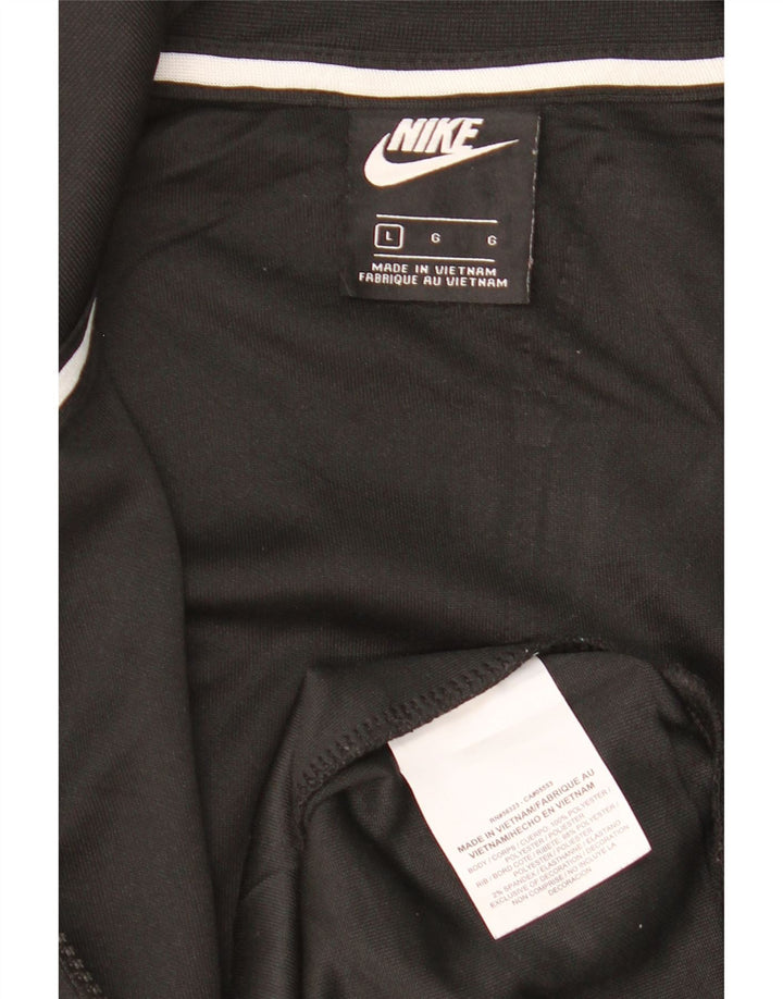 Мужской спортивный костюм с графическим рисунком NIKE, большая черная полиэстеровая куртка с цветными блоками