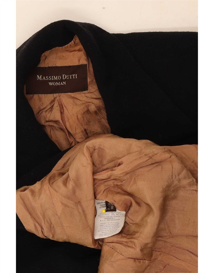 Женский пиджак Massimo Dutti на 4 пуговицах, цвет ЕС 38, маленький, черный, шерстяной