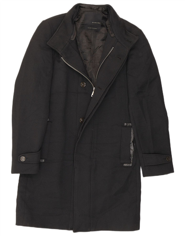 Мужское пальто Zara UK 38, средний черный