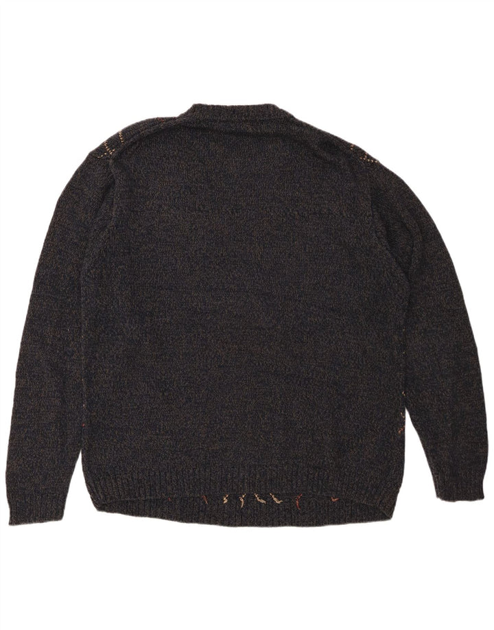 Мужской свитер DOCKERS с круглым вырезом XL, темно-синий, хлопок с узором аргайл/ромб