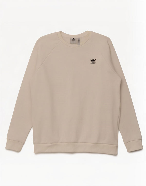Adidas Mens Sweatshirt Jumper Large White Cotton