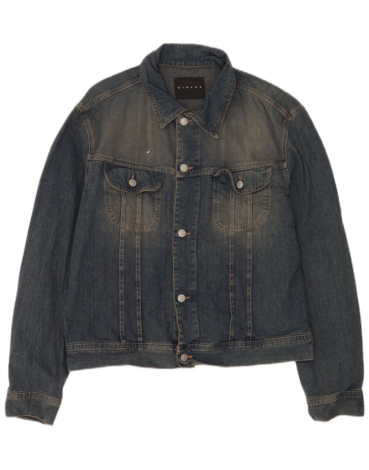 Мужская джинсовая куртка Sisley UK 42 XL, синяя, хлопок